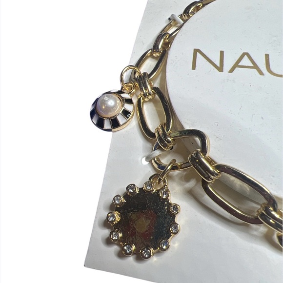 Nautica  Gold Tone Women Charm Bracelet - Picture 2 of 4